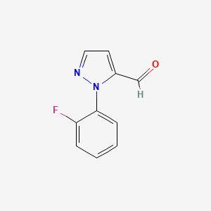 molecular formula C10H7FN2O B573104 1-(2-fluorophenyl)-1H-pyrazole-5-carbaldehyde CAS No. 1269292-08-1