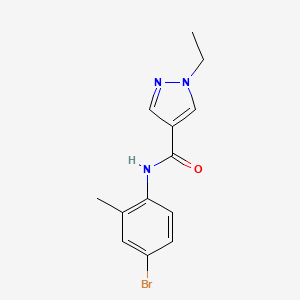 molecular formula C13H14BrN3O B5731040 N-(4-bromo-2-methylphenyl)-1-ethyl-1H-pyrazole-4-carboxamide 