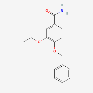 molecular formula C16H17NO3 B5731066 4-(benzyloxy)-3-ethoxybenzamide 