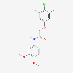 molecular formula C18H20ClNO4 B5731077 2-(4-chloro-3,5-dimethylphenoxy)-N-(3,4-dimethoxyphenyl)acetamide CAS No. 6023-13-8