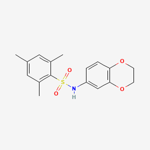 molecular formula C17H19NO4S B5731078 N-(2,3-dihydro-1,4-benzodioxin-6-yl)-2,4,6-trimethylbenzenesulfonamide 