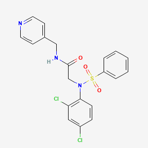 molecular formula C20H17Cl2N3O3S B5731081 N~2~-(2,4-dichlorophenyl)-N~2~-(phenylsulfonyl)-N~1~-(4-pyridinylmethyl)glycinamide 