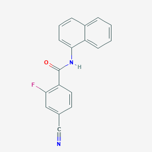 molecular formula C18H11FN2O B5731090 4-cyano-2-fluoro-N-1-naphthylbenzamide 