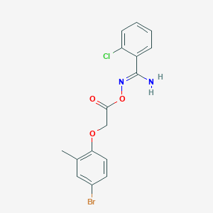 molecular formula C16H14BrClN2O3 B5731095 N'-{[(4-bromo-2-methylphenoxy)acetyl]oxy}-2-chlorobenzenecarboximidamide 