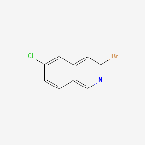 molecular formula C9H5BrClN B573110 3-Bromo-6-chloroisoquinoline CAS No. 1276056-79-1