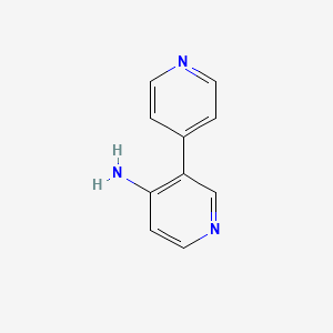 molecular formula C10H9N3 B573111 [3,4'-Bipyridin]-4-amine CAS No. 1214379-46-0