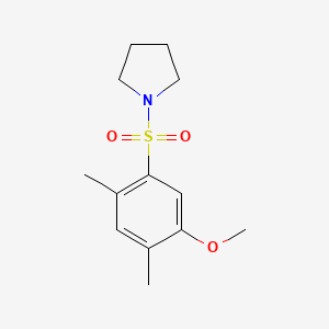 molecular formula C13H19NO3S B5731110 1-[(5-methoxy-2,4-dimethylphenyl)sulfonyl]pyrrolidine 
