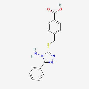 4-{[(4-amino-5-phenyl-4H-1,2,4-triazol-3-yl)thio]methyl}benzoic acid