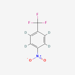molecular formula C7H4F3NO2 B573113 4-Nitro-A,A,A-trifluorotoluene-D4 CAS No. 1219804-05-3