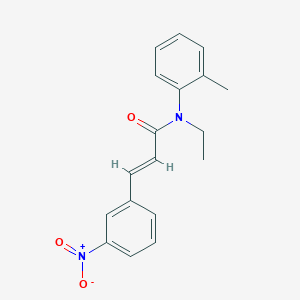 molecular formula C18H18N2O3 B5731131 N-ethyl-N-(2-methylphenyl)-3-(3-nitrophenyl)acrylamide 
