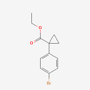 molecular formula C12H13BrO2 B573115 Ethyl 1-(4-bromophenyl)cyclopropanecarboxylate CAS No. 1215205-50-7