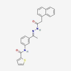 molecular formula C25H21N3O2S B5731161 N-{3-[N-(1-naphthylacetyl)ethanehydrazonoyl]phenyl}-2-thiophenecarboxamide 