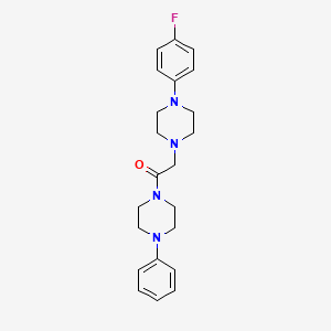 molecular formula C22H27FN4O B5731178 1-(4-fluorophenyl)-4-[2-oxo-2-(4-phenyl-1-piperazinyl)ethyl]piperazine 