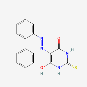 molecular formula C16H12N4O2S B5731183 2-thioxodihydro-4,5,6(1H)-pyrimidinetrione 5-(2-biphenylylhydrazone) 