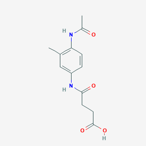 molecular formula C13H16N2O4 B5731212 4-{[4-(acetylamino)-3-methylphenyl]amino}-4-oxobutanoic acid 