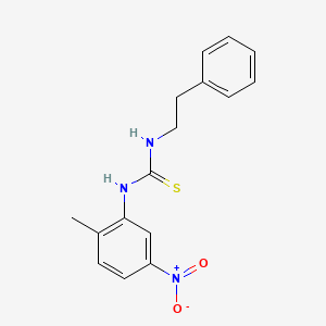 molecular formula C16H17N3O2S B5731216 N-(2-methyl-5-nitrophenyl)-N'-(2-phenylethyl)thiourea 