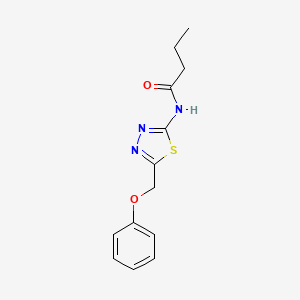 molecular formula C13H15N3O2S B5731240 N-[5-(phenoxymethyl)-1,3,4-thiadiazol-2-yl]butanamide 