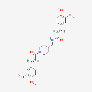 molecular formula C28H34N2O6 B5731255 3-(3,4-dimethoxyphenyl)-N-({1-[3-(3,4-dimethoxyphenyl)acryloyl]-4-piperidinyl}methyl)acrylamide 
