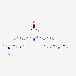 molecular formula C18H14N2O5 B5731256 2-(4-ethoxyphenyl)-4-(4-nitrophenyl)-6H-1,3-oxazin-6-one 