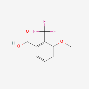 molecular formula C9H7F3O3 B573126 3-Methoxy-2-(trifluoromethyl)benzoic acid CAS No. 1214384-93-6