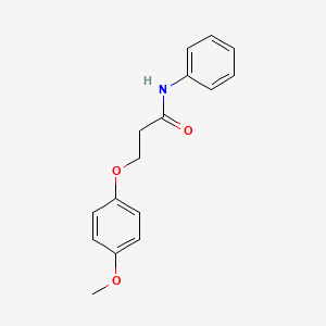 molecular formula C16H17NO3 B5731262 3-(4-methoxyphenoxy)-N-phenylpropanamide 