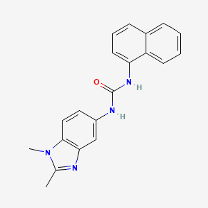 molecular formula C20H18N4O B5731272 N-(1,2-dimethyl-1H-benzimidazol-5-yl)-N'-1-naphthylurea 