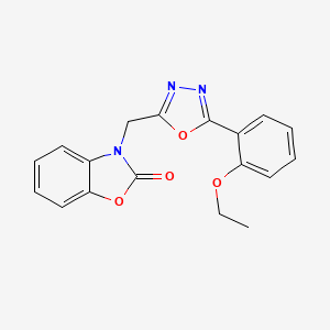 molecular formula C18H15N3O4 B5731276 3-{[5-(2-ethoxyphenyl)-1,3,4-oxadiazol-2-yl]methyl}-1,3-benzoxazol-2(3H)-one 
