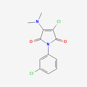 molecular formula C12H10Cl2N2O2 B5731289 3-chloro-1-(3-chlorophenyl)-4-(dimethylamino)-1H-pyrrole-2,5-dione 