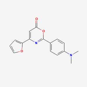 molecular formula C16H14N2O3 B5731298 2-[4-(dimethylamino)phenyl]-4-(2-furyl)-6H-1,3-oxazin-6-one 