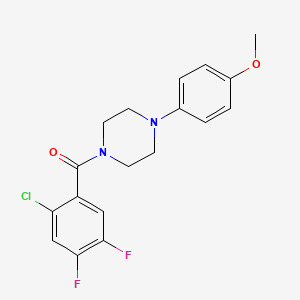 molecular formula C18H17ClF2N2O2 B5731304 1-(2-chloro-4,5-difluorobenzoyl)-4-(4-methoxyphenyl)piperazine 