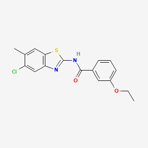 molecular formula C17H15ClN2O2S B5731313 N-(5-chloro-6-methyl-1,3-benzothiazol-2-yl)-3-ethoxybenzamide 