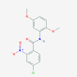 molecular formula C15H13ClN2O5 B5731322 4-chloro-N-(2,5-dimethoxyphenyl)-2-nitrobenzamide 