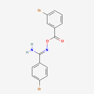 molecular formula C14H10Br2N2O2 B5731327 4-bromo-N'-[(3-bromobenzoyl)oxy]benzenecarboximidamide 