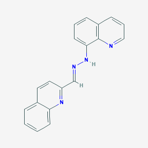 molecular formula C19H14N4 B5731354 2-quinolinecarbaldehyde 8-quinolinylhydrazone 