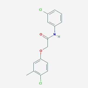 molecular formula C15H13Cl2NO2 B5731371 2-(4-chloro-3-methylphenoxy)-N-(3-chlorophenyl)acetamide 
