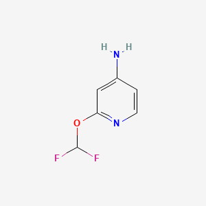 molecular formula C6H6F2N2O B573140 2-(Difluoromethoxy)pyridin-4-amine CAS No. 1211587-46-0