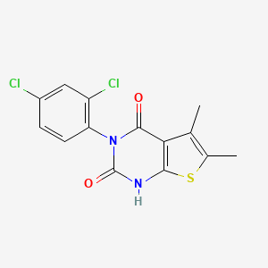 molecular formula C14H10Cl2N2O2S B5731400 3-(2,4-dichlorophenyl)-5,6-dimethylthieno[2,3-d]pyrimidine-2,4(1H,3H)-dione 