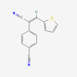 molecular formula C14H8N2S B5731417 4-[1-cyano-2-(2-thienyl)vinyl]benzonitrile 