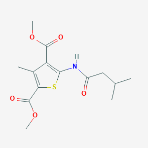 molecular formula C14H19NO5S B5731439 dimethyl 3-methyl-5-[(3-methylbutanoyl)amino]-2,4-thiophenedicarboxylate CAS No. 6109-68-8