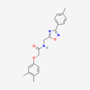 molecular formula C20H21N3O3 B5731461 2-(3,4-dimethylphenoxy)-N-{[3-(4-methylphenyl)-1,2,4-oxadiazol-5-yl]methyl}acetamide 