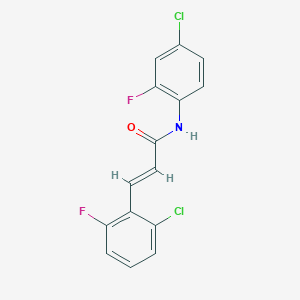 molecular formula C15H9Cl2F2NO B5731466 3-(2-chloro-6-fluorophenyl)-N-(4-chloro-2-fluorophenyl)acrylamide 
