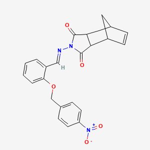molecular formula C23H19N3O5 B5731467 4-({2-[(4-nitrobenzyl)oxy]benzylidene}amino)-4-azatricyclo[5.2.1.0~2,6~]dec-8-ene-3,5-dione 