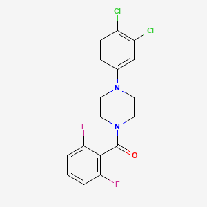 molecular formula C17H14Cl2F2N2O B5731469 1-(3,4-dichlorophenyl)-4-(2,6-difluorobenzoyl)piperazine 