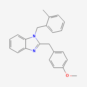 molecular formula C23H22N2O B5731486 2-(4-methoxybenzyl)-1-(2-methylbenzyl)-1H-benzimidazole 