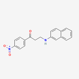 molecular formula C19H16N2O3 B5731491 3-(2-naphthylamino)-1-(4-nitrophenyl)-1-propanone 