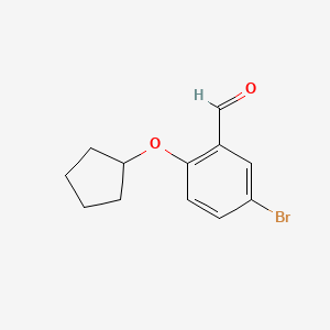 molecular formula C12H13BrO2 B5731496 5-bromo-2-(cyclopentyloxy)benzaldehyde 