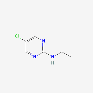 molecular formula C6H8ClN3 B573150 5-Chloro-N-ethylpyrimidin-2-amine CAS No. 1289388-01-7