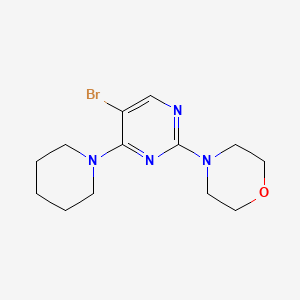 4-[5-bromo-4-(1-piperidinyl)-2-pyrimidinyl]morpholine