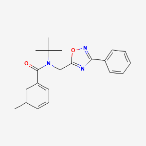 N-(tert-butyl)-3-methyl-N-[(3-phenyl-1,2,4-oxadiazol-5-yl)methyl]benzamide