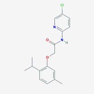 molecular formula C17H19ClN2O2 B5731535 N-(5-chloro-2-pyridinyl)-2-(2-isopropyl-5-methylphenoxy)acetamide 